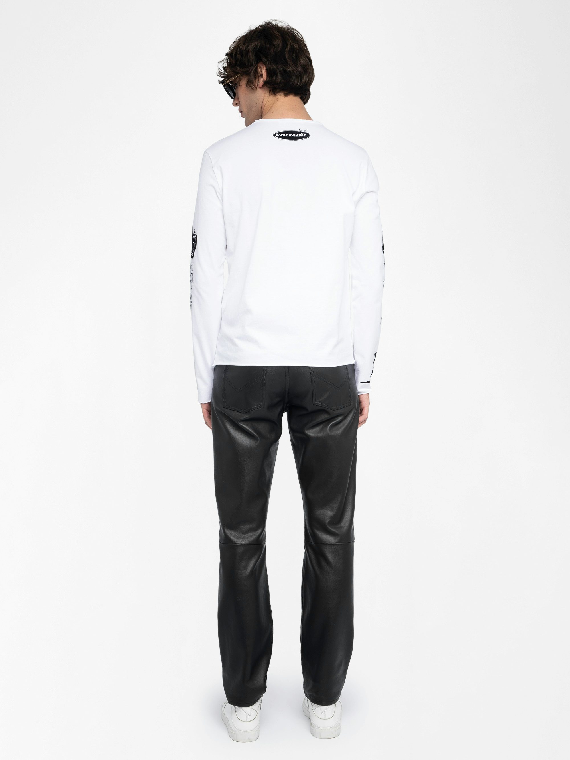 Timo T-shirt - Long-sleeved t-shirt with flock and embroidered customisations.